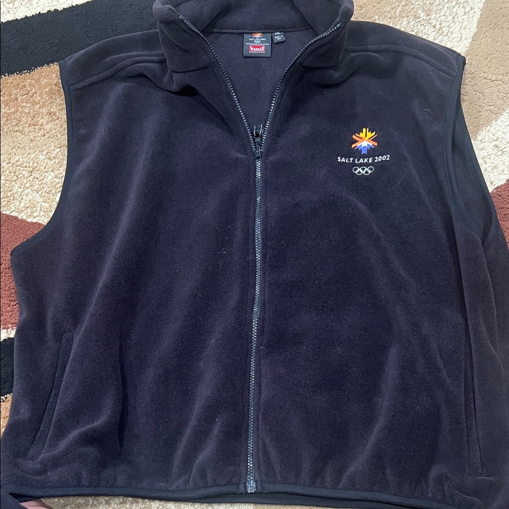Salt Lake 2002 Embroidered Black Vest